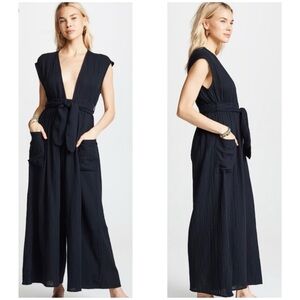 Mara Hoffman Whitney Gauze Jumpsuit in Black 100% Organic Cotton